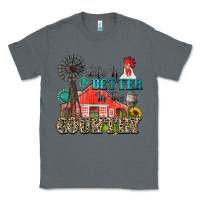 Charcoal Heather life is better in the country Classic Tee - Zillion Design Studio