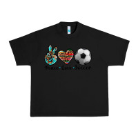 Black peace love soccer Urban Heavy Tee - Artiststas