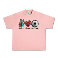 Salmon peace love soccer Urban Heavy Tee - Artiststas