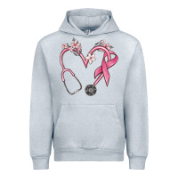 Heather Grey stethoscope nurse medical breast cancer awareness Urban Hoodie - MaliasSmallBusiness