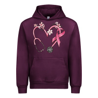 Mauve Wine stethoscope nurse medical breast cancer awareness Urban Hoodie - MaliasSmallBusiness