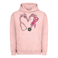 Pigment Salmon stethoscope nurse medical breast cancer awareness Urban Hoodie - MaliasSmallBusiness