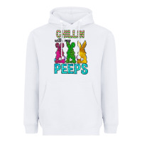 White Chillin with my peeps Ester Day Heavyweight Hoodie - Neo Western