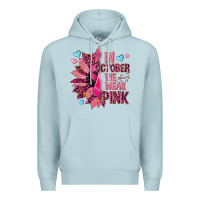 Blue Mist In october we wear pink Premium Hoodie - NancyCooperArtShop