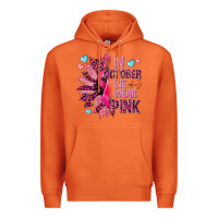Carrot In october we wear pink Premium Hoodie - NancyCooperArtShop