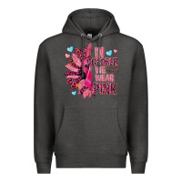 Charcoal Heather In october we wear pink Premium Hoodie - NancyCooperArtShop