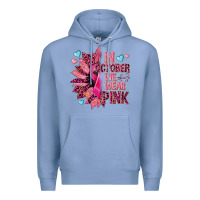 Colony Blue In october we wear pink Premium Hoodie - NancyCooperArtShop