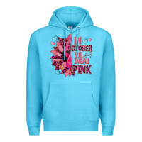 Ocean Blue In october we wear pink Premium Hoodie - NancyCooperArtShop