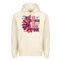 Tofu In october we wear pink Premium Hoodie - NancyCooperArtShop