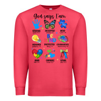 Cardinal god says i am autism Premium Sweatshirt - JahusDesignShop