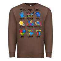 Chestnut god says i am autism Premium Sweatshirt - JahusDesignShop