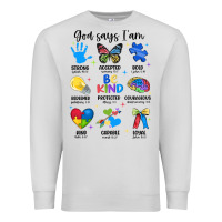 Dove Grey god says i am autism Premium Sweatshirt - JahusDesignShop