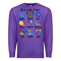 Purple god says i am autism Premium Sweatshirt - JahusDesignShop