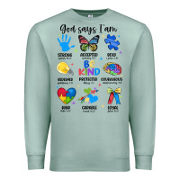 Seafoam god says i am autism Premium Sweatshirt - JahusDesignShop