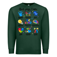 Sports Green god says i am autism Premium Sweatshirt - JahusDesignShop