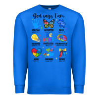 True Royal god says i am autism Premium Sweatshirt - JahusDesignShop
