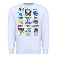 White god says i am autism Premium Sweatshirt - JahusDesignShop
