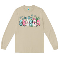 Mushroom tis the season snowman and christmas cake Long Sleeve Tee - MaliasSmallBusiness