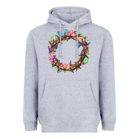Heather Grey Crown of thorns Easter Day Heavyweight Hoodie - Neo Western