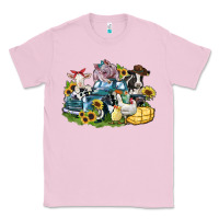 Bubblegum Pink farm animals truck Classic Tee - Zillion Design Studio