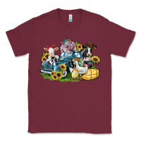 Burgundy farm animals truck Classic Tee - Zillion Design Studio