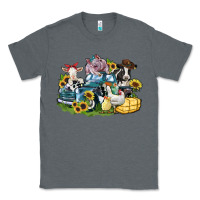 Charcoal Heather farm animals truck Classic Tee - Zillion Design Studio