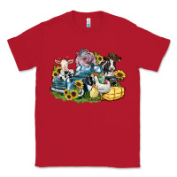 Red farm animals truck Classic Tee - Zillion Design Studio