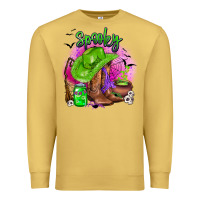 Antique Gold spooky cowgirl  halloween Premium Sweatshirt - AdoDesignShop