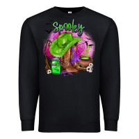 Black spooky cowgirl  halloween Premium Sweatshirt - AdoDesignShop