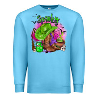 Ocean Blue spooky cowgirl  halloween Premium Sweatshirt - AdoDesignShop