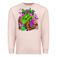 Pale Pink spooky cowgirl  halloween Premium Sweatshirt - AdoDesignShop
