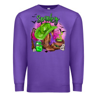Purple spooky cowgirl  halloween Premium Sweatshirt - AdoDesignShop