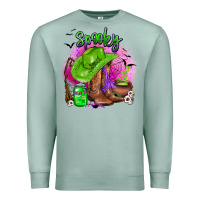 Seafoam spooky cowgirl  halloween Premium Sweatshirt - AdoDesignShop
