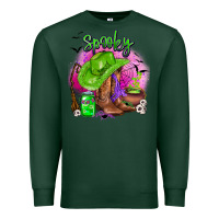 Sports Green spooky cowgirl  halloween Premium Sweatshirt - AdoDesignShop