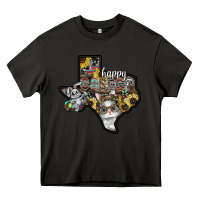 Asphalt Happy Easter Texas Heavy Core Tee - CowhideDigitalArt