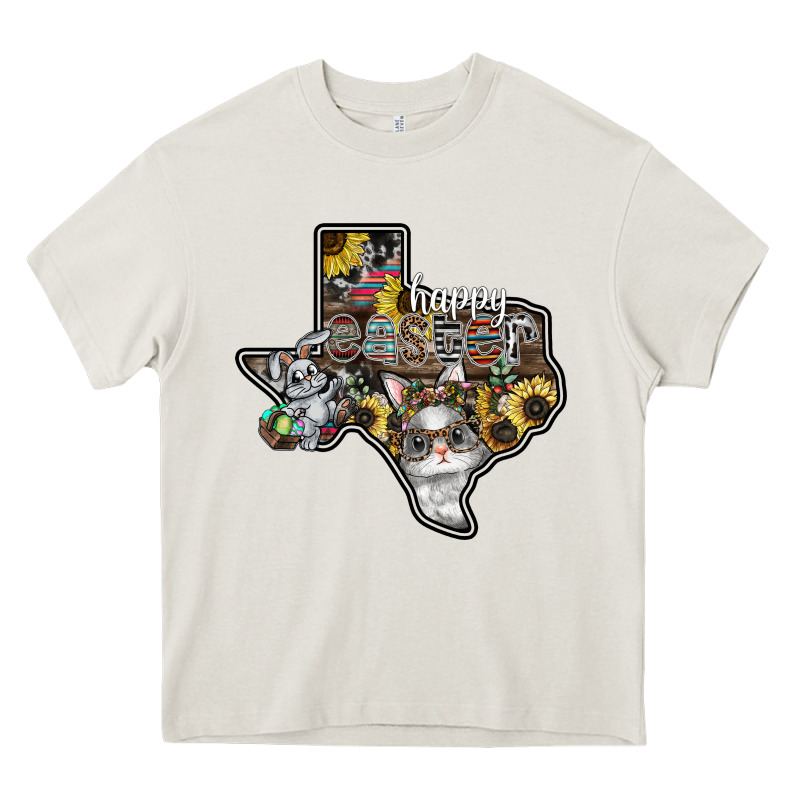 Happy Easter Texas Heavy Core Tee by CowhideDigitalArt | Teevron