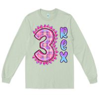 Matcha 3 rex pink dinosaur Long Sleeve Tee - MaliasSmallBusiness