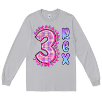 Moon Dust 3 rex pink dinosaur Long Sleeve Tee - MaliasSmallBusiness