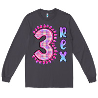 Smoke 3 rex pink dinosaur Long Sleeve Tee - MaliasSmallBusiness