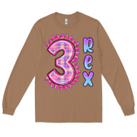 Toasted Coconut 3 rex pink dinosaur Long Sleeve Tee - MaliasSmallBusiness