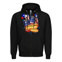 Black hotdog with beers billie wilder Zipper Hoodie - texasbilliewilder