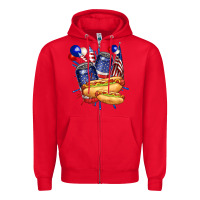 Red hotdog with beers billie wilder Zipper Hoodie - texasbilliewilder