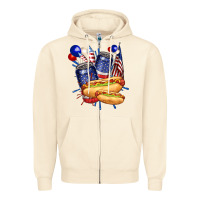 Sandshell hotdog with beers billie wilder Zipper Hoodie - texasbilliewilder