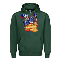 Sports Green hotdog with beers billie wilder Zipper Hoodie - texasbilliewilder