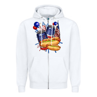 White hotdog with beers billie wilder Zipper Hoodie - texasbilliewilder