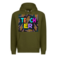 Army Green Teacher Day Premium Hoodie - LillyAllenDesigns