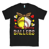 Black busy raising ballers with baseball and softball Classic Tee - texasbilliewilder