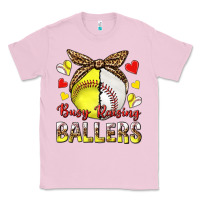 Bubblegum Pink busy raising ballers with baseball and softball Classic Tee - texasbilliewilder