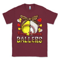 Burgundy busy raising ballers with baseball and softball Classic Tee - texasbilliewilder