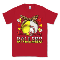 Red busy raising ballers with baseball and softball Classic Tee - texasbilliewilder